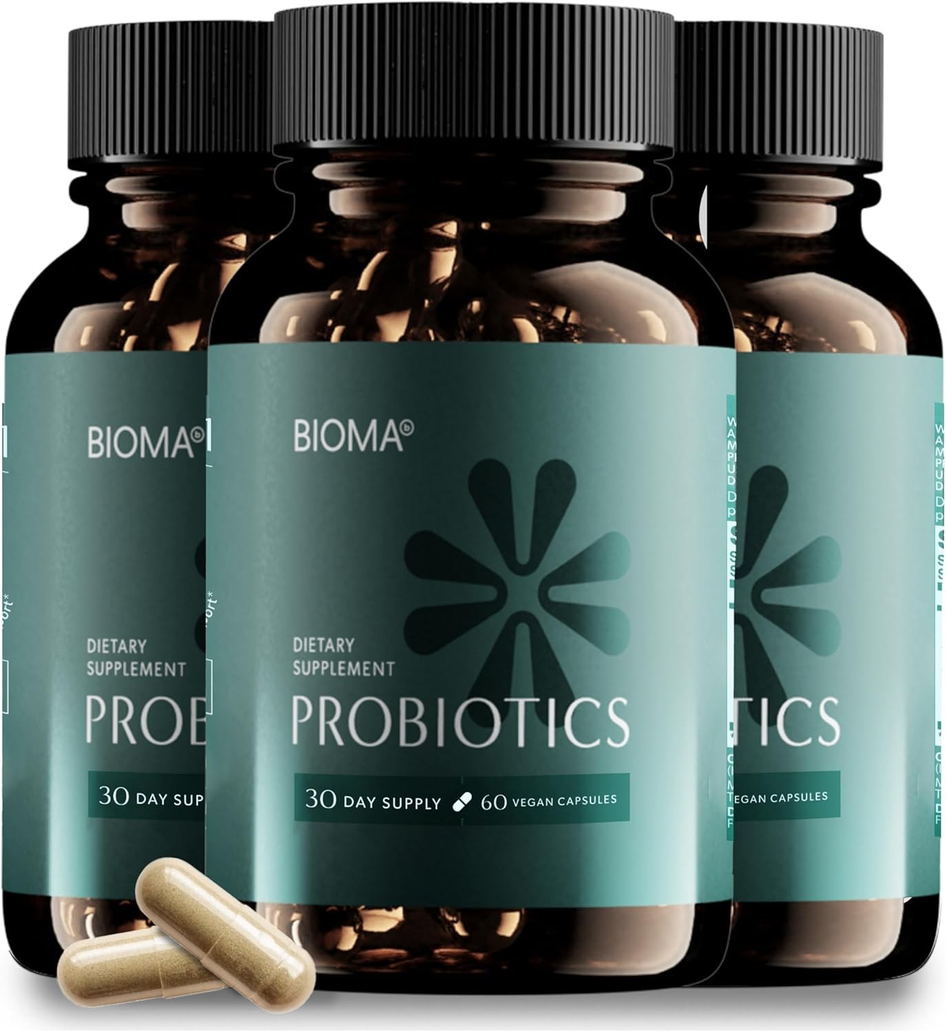 3 Pack BIOMA Probiotics Digestive Health Gut Support for Men & Women 60 Capsules