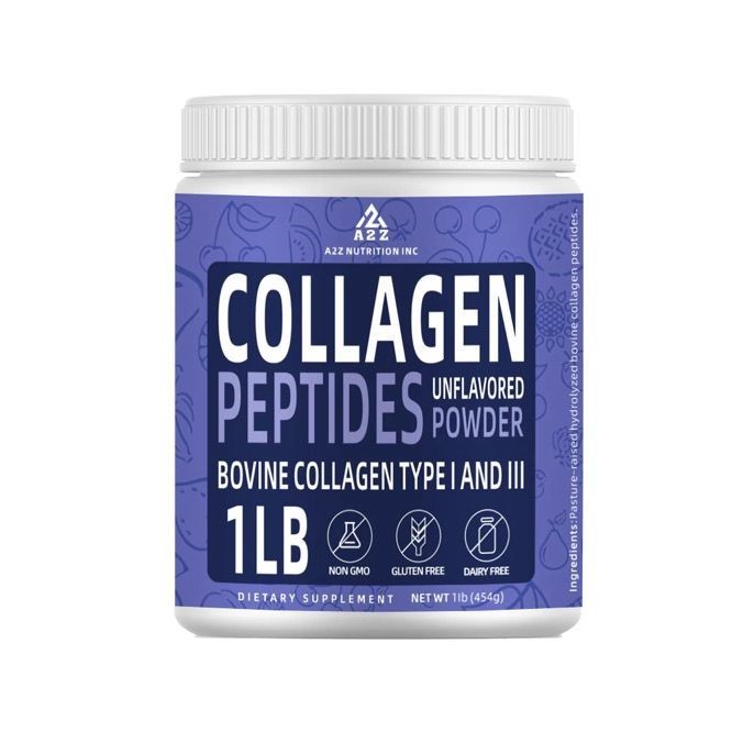 Collagen Peptides Powder Hydrolyzed Protein Type 1&3 Anti-aging Supplement 1 Lb