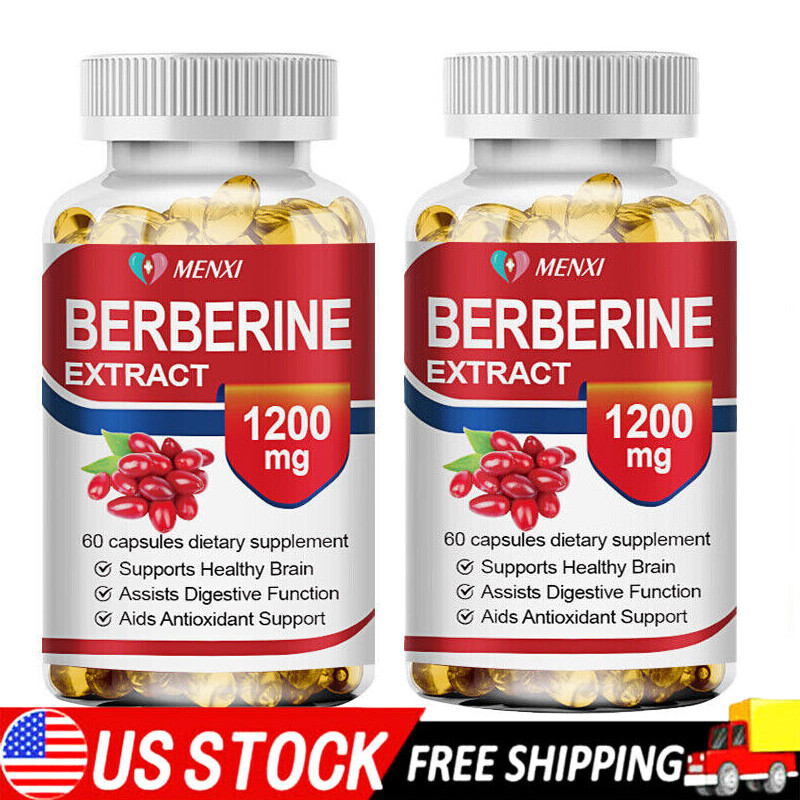 2×Berberine Supplement 1200mg per Serving – High Absorption Heart Health Support