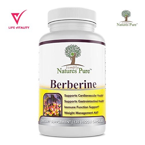 Simply Natures Pure Berberine HCL 500 mg Premium 120 Veggie Caps