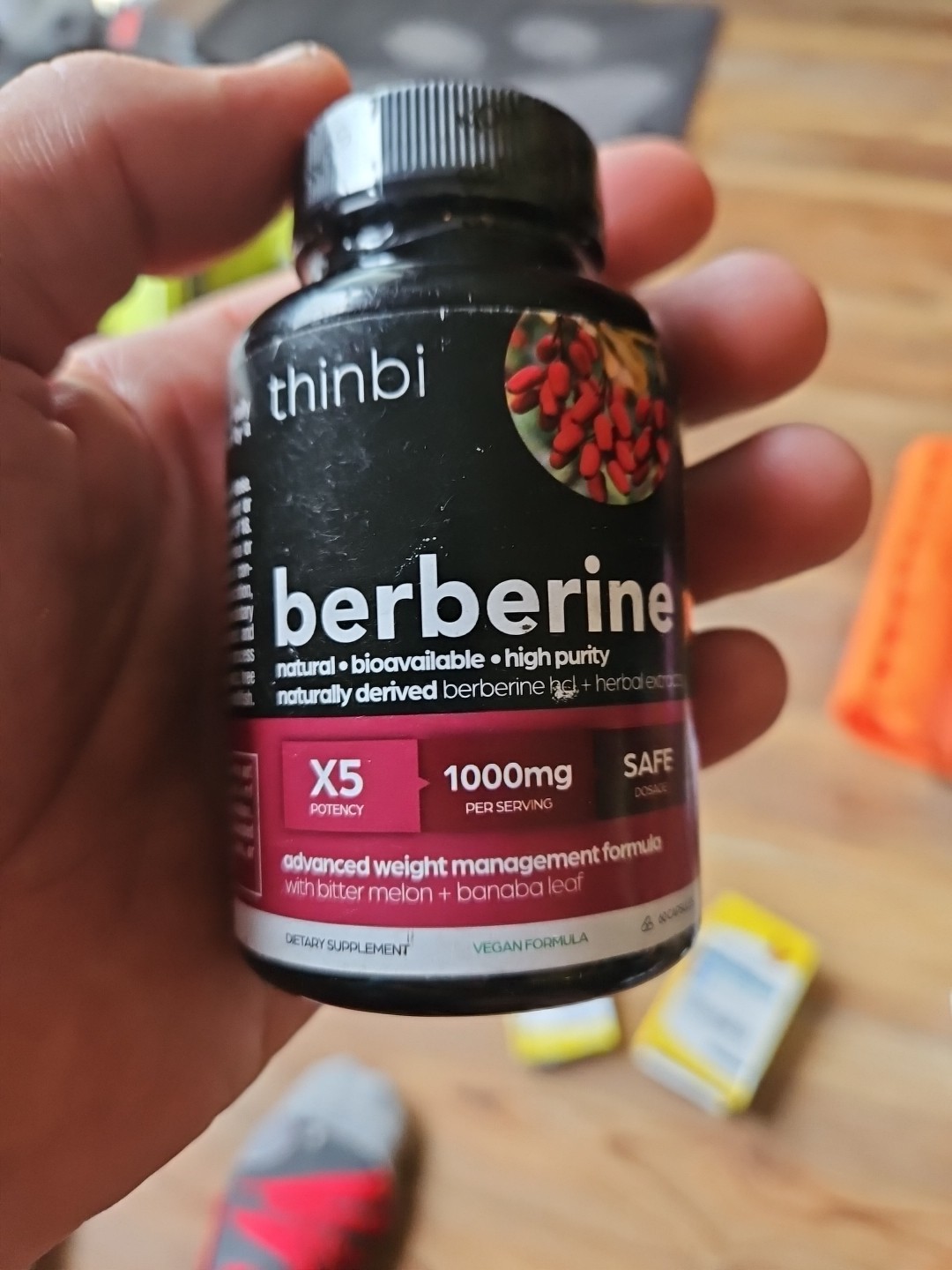 Thinbi Berberine – 1000mg Potent Botanical – 60 Capsules – Exp 2/2026