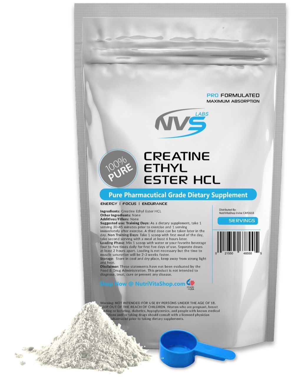 250g (8.8oz) CREATINE ETHYL ESTER HCL POWDER KOSHER -BUILD MUSCLE- CEE
