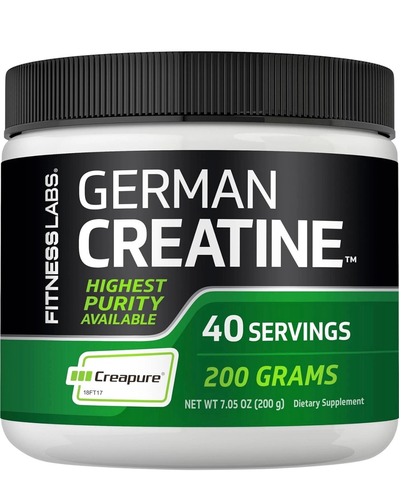 German Creatine Powder | 7.05 Oz | 39 Servings | Creapure | Monohydrate Powder