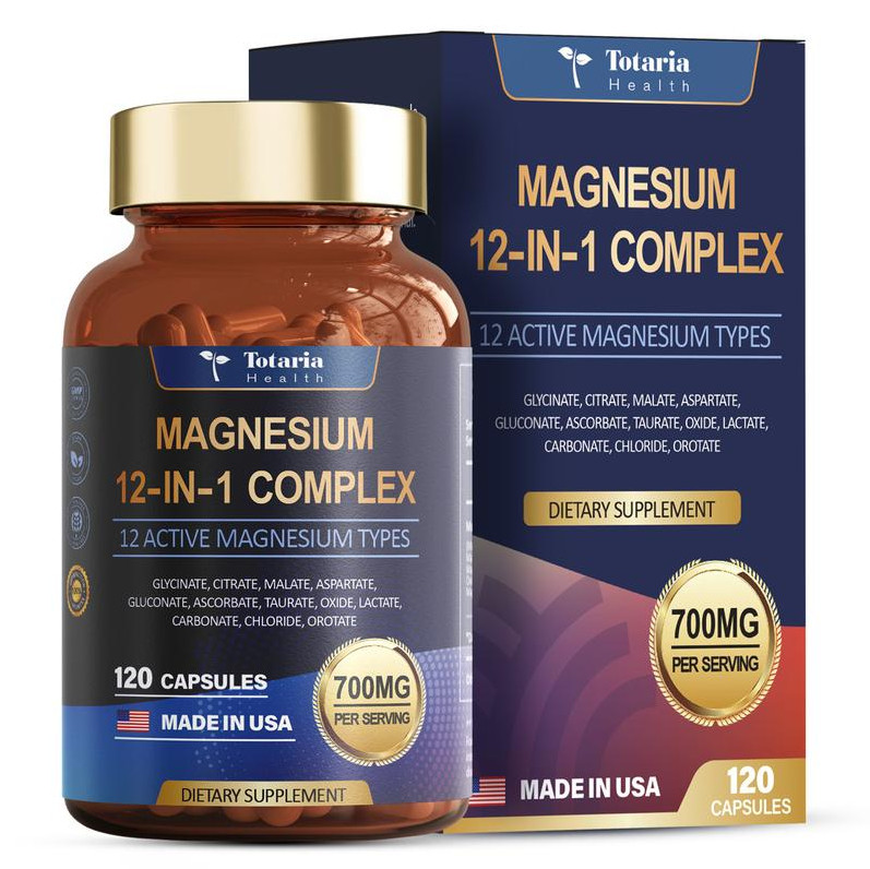 1~5X Magnesium Complex – 12 in 1 Magnesium Glycinate, Citrate, Malate…