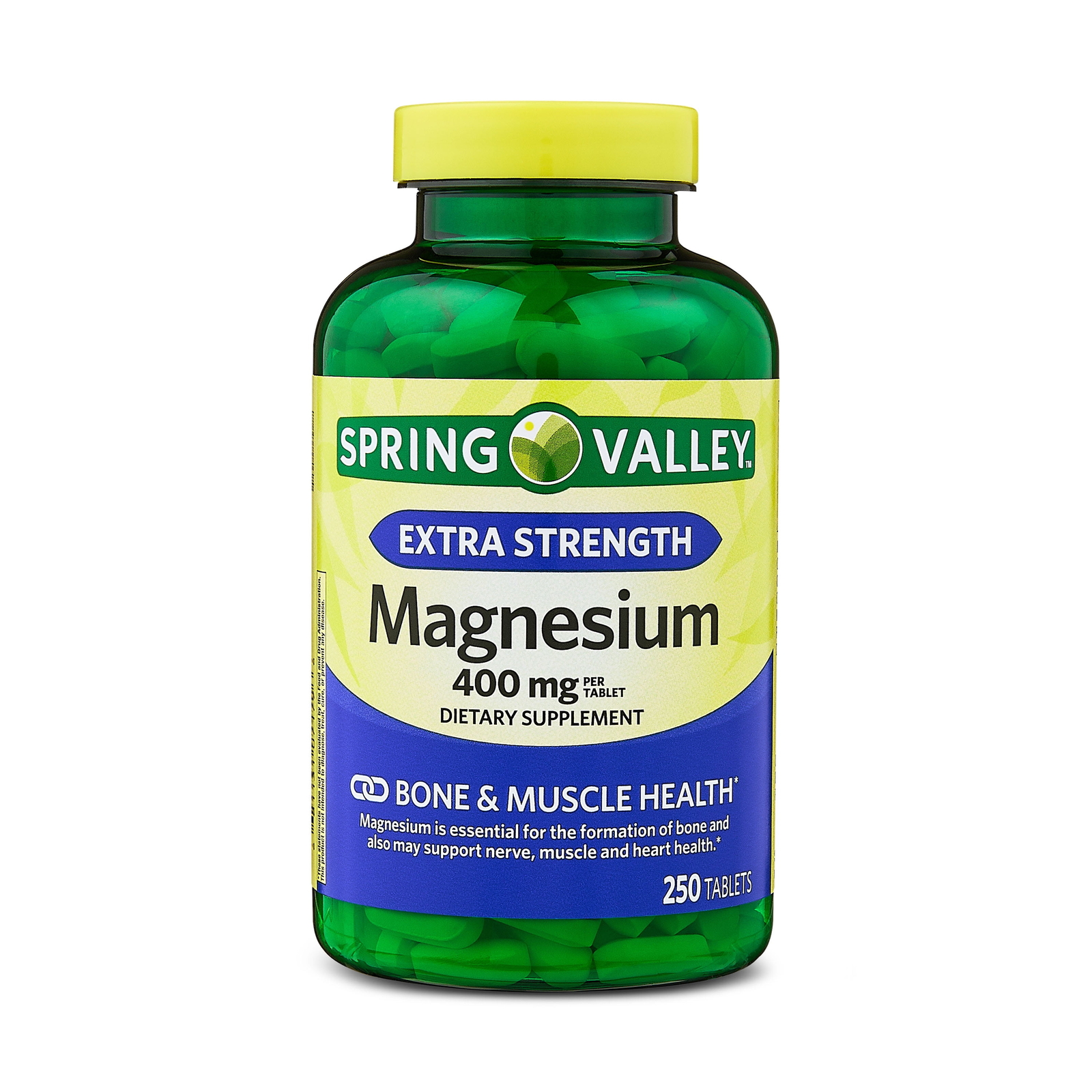 Spring Valley Magnesium Bone & Muscle Supplement Tablets, 400 mg, 250 Count