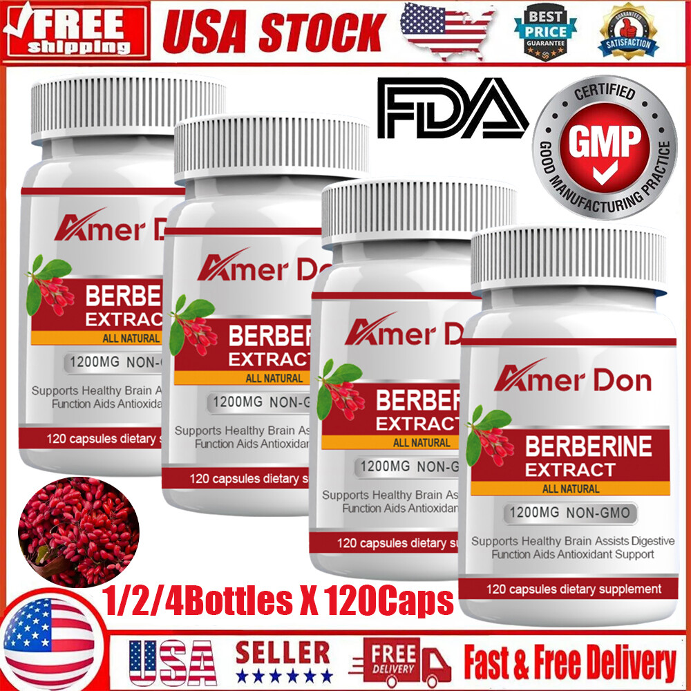 Premium Berberine HCL 1200mg High Potency Anti-inflammatory,Blood Sugar Support