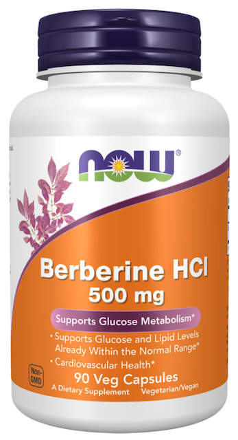 Now Berberine HCl 500 mg 90 Vcaps