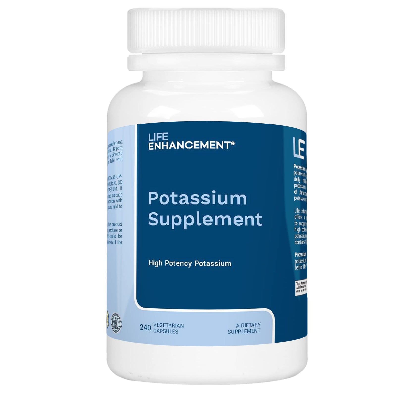 Potassium Supplement 1020 mg 240 Capsules 120 Servings Boost Health Energy