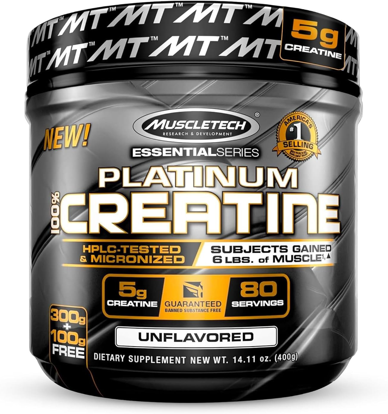 Creatine Monohydrate Powder  Platinum Pure Micronized Muscle Recovery + Build…