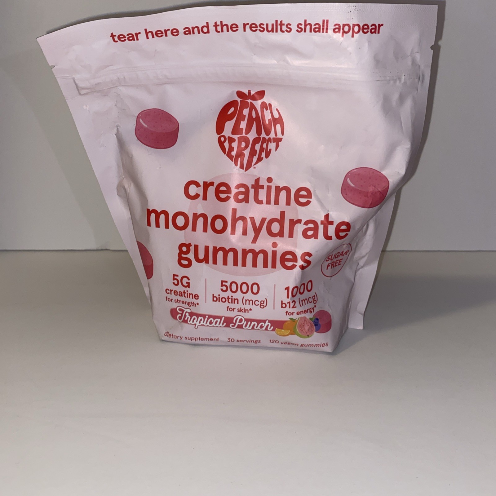Peach Perfect Creatine Monohydrate Gummies Glute Builder Non-GMO  *EXP: 06/2027*