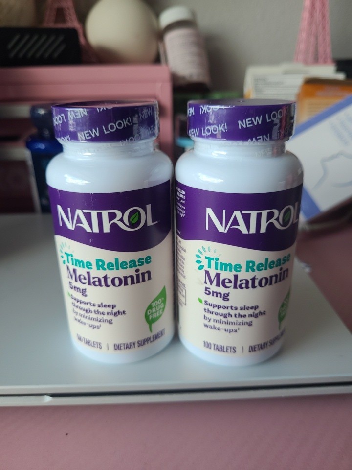 Natrol 2 Pack Melatonin Time Release Extra Strength 5 mg 100 Tablets Each New