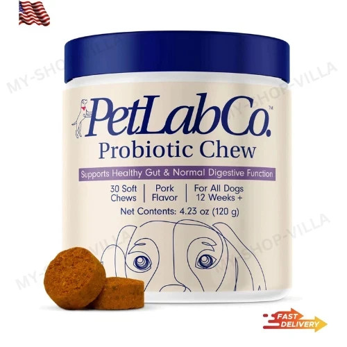 PetLab Co.® Allergy & Immune Probiotic Soft Chews for Dogs – Pork Flavor (30 CT)