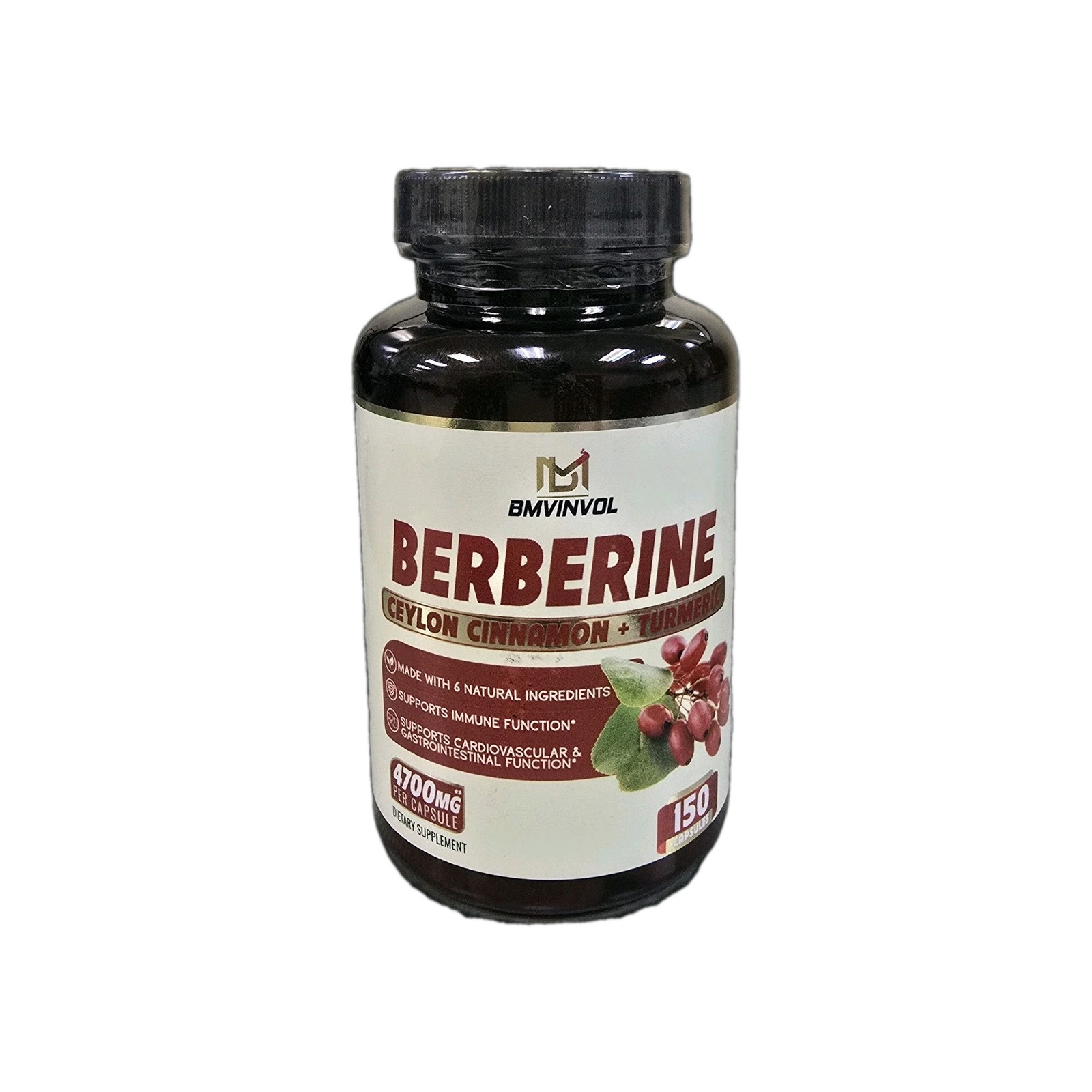 Berberine with Ceylon Cinnamon, Turmeric, Milk Thistle, Artichoke, Black Pepper