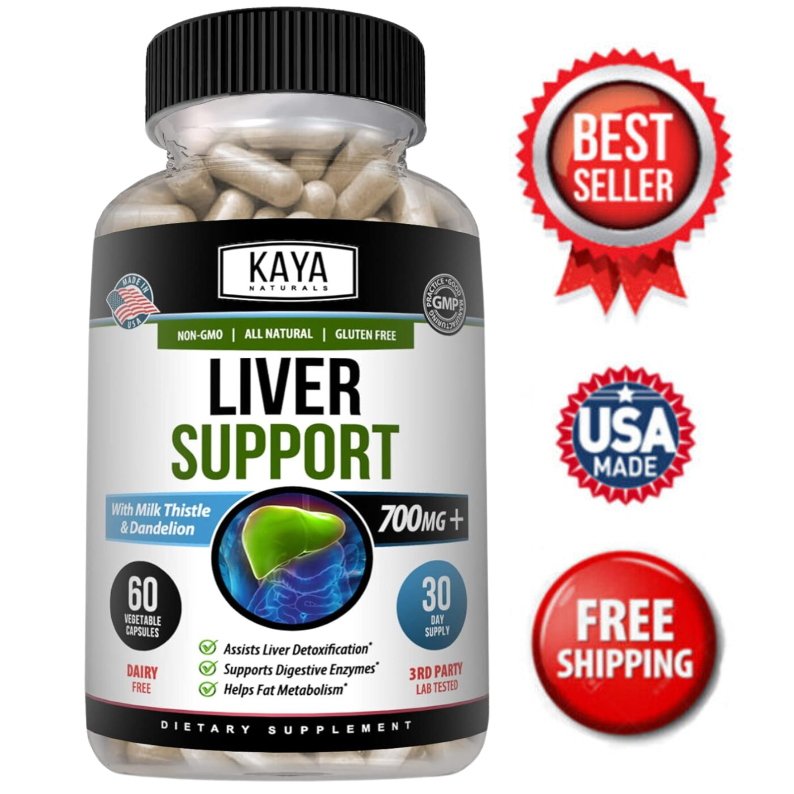 Liver Support, Cleanse, Detox & Repair Formula Including NAC N Acetyl Cysteine