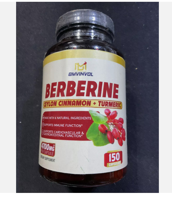 BMVINVOL – Berberine Supplement 4700mg 150 Count. Ceylon Cinnamon- Turmeric 6/25