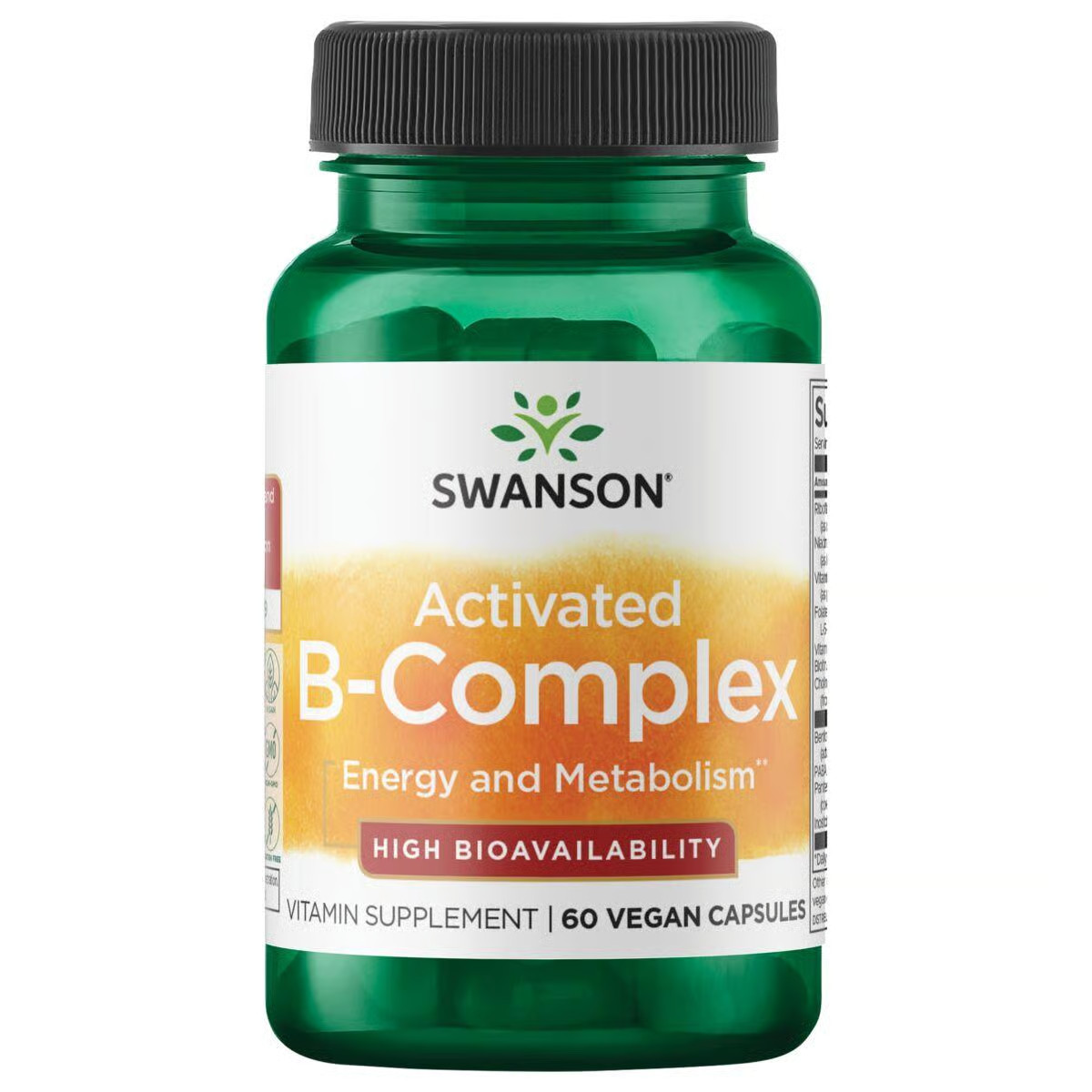 Swanson Activated B-Complex – High Bioavailability 60 Vegan Caps