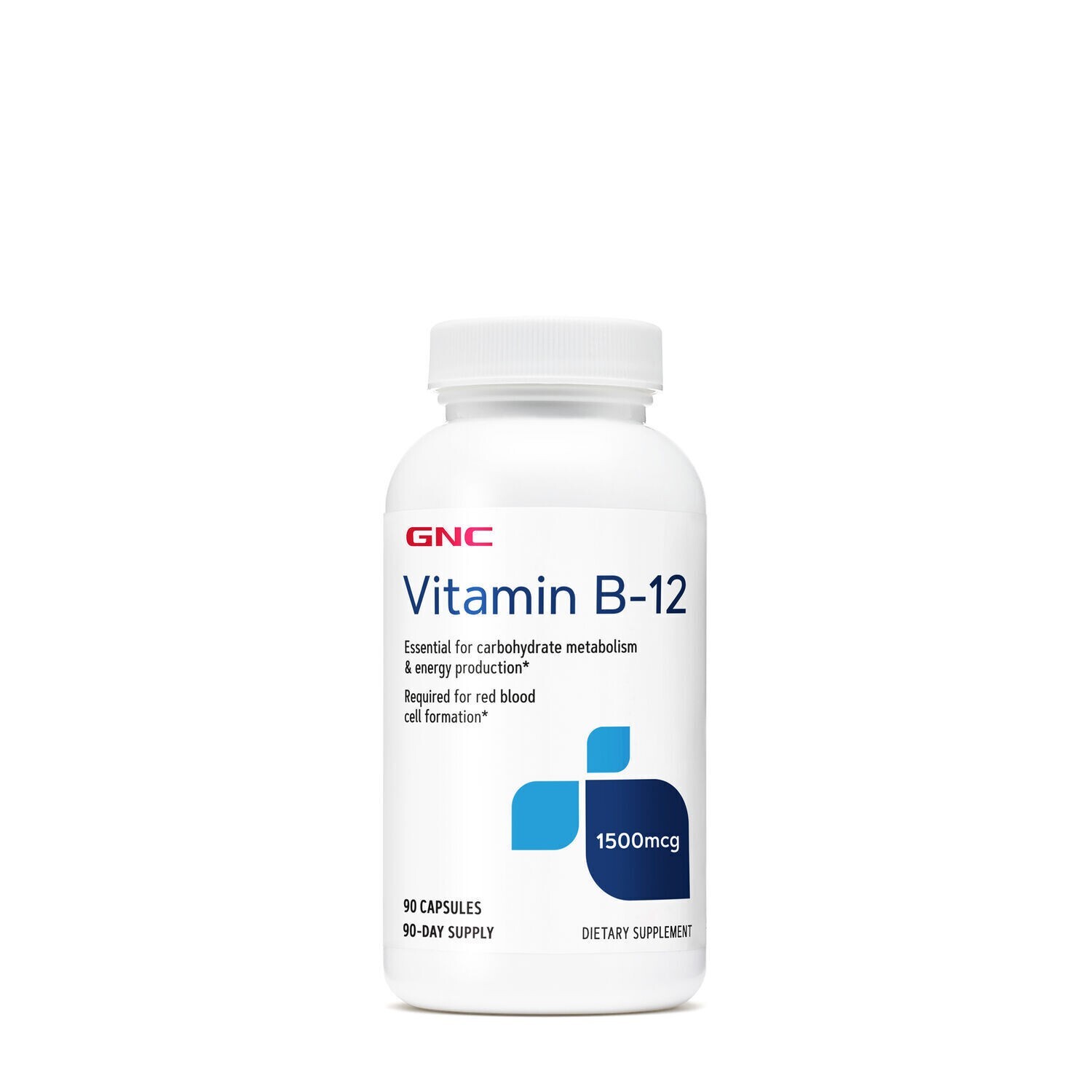 GNC Vitamin B-12 1500MCG 90 Capsules(EXP:09/2027)