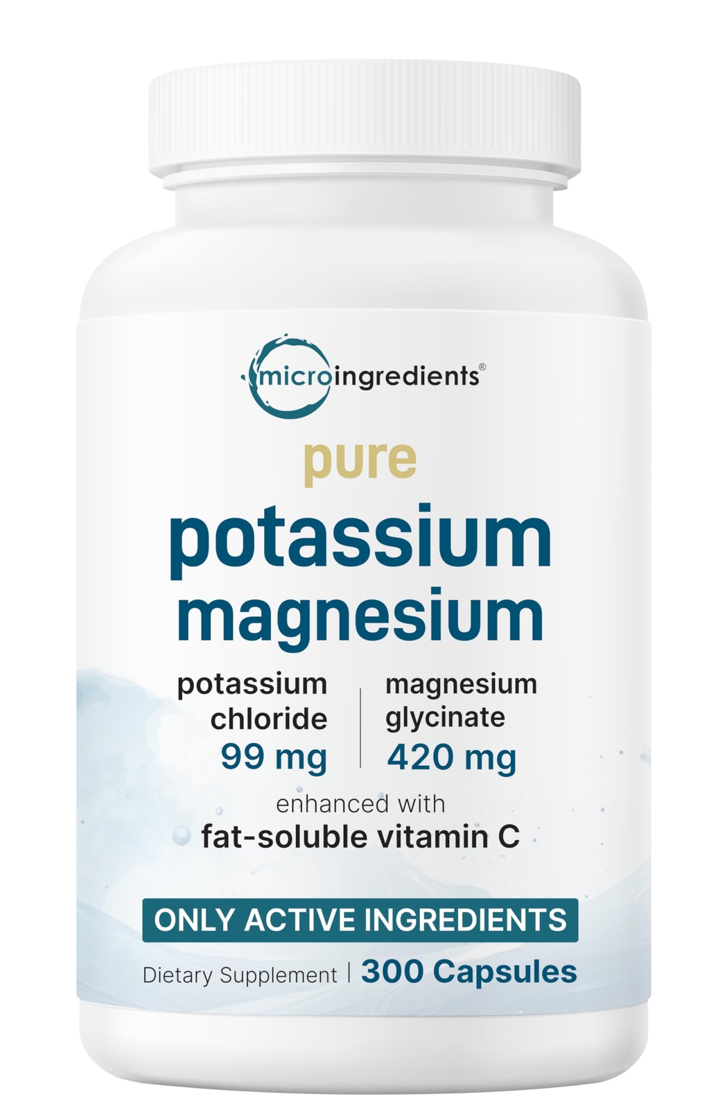 Potassium Magnesium 300 Capsules – Electrolyte Complex with Vitamin C &Glycinate