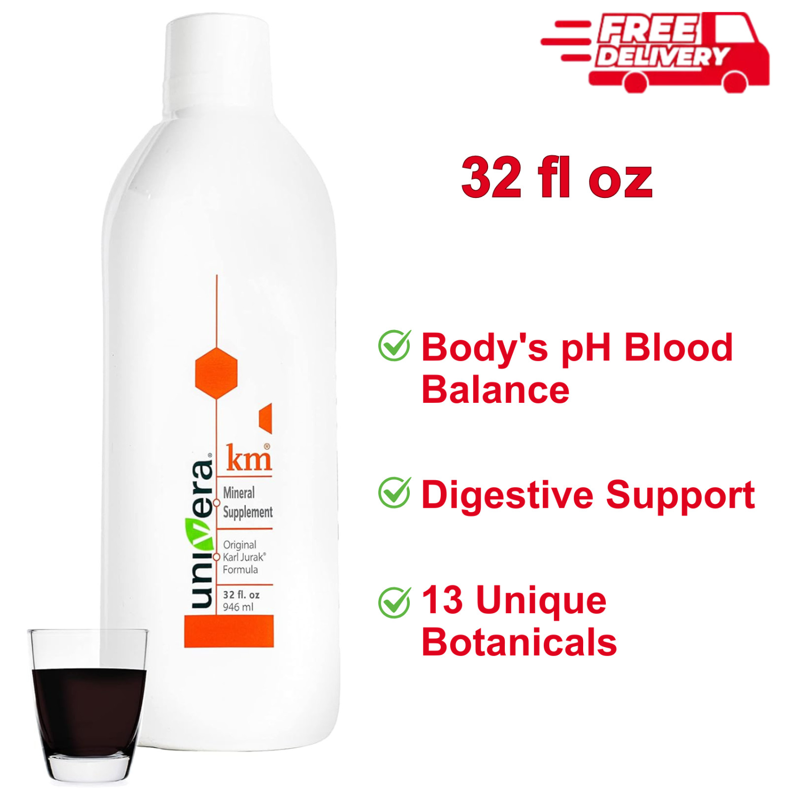 km, Liquid Potassium Supports, Mineral Supplement – 32 fl oz, pH Blood Balance