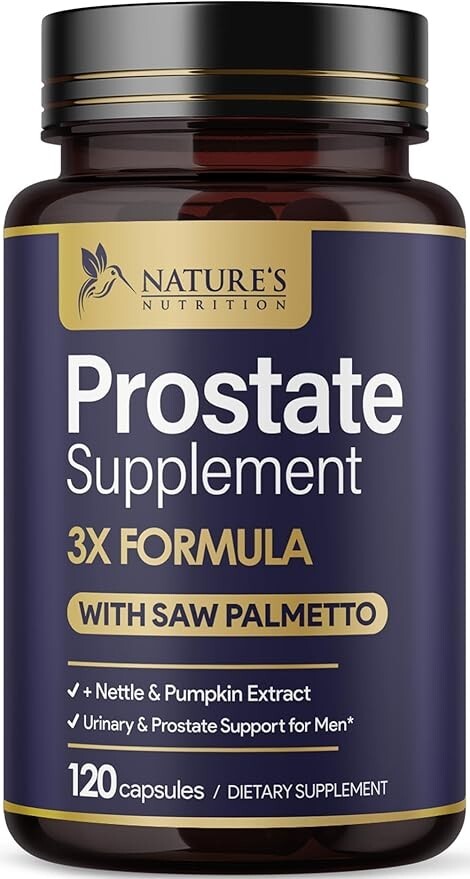 Prostate Health Supplements for Men for Support Complex 3X Formula, Saw Palmetto