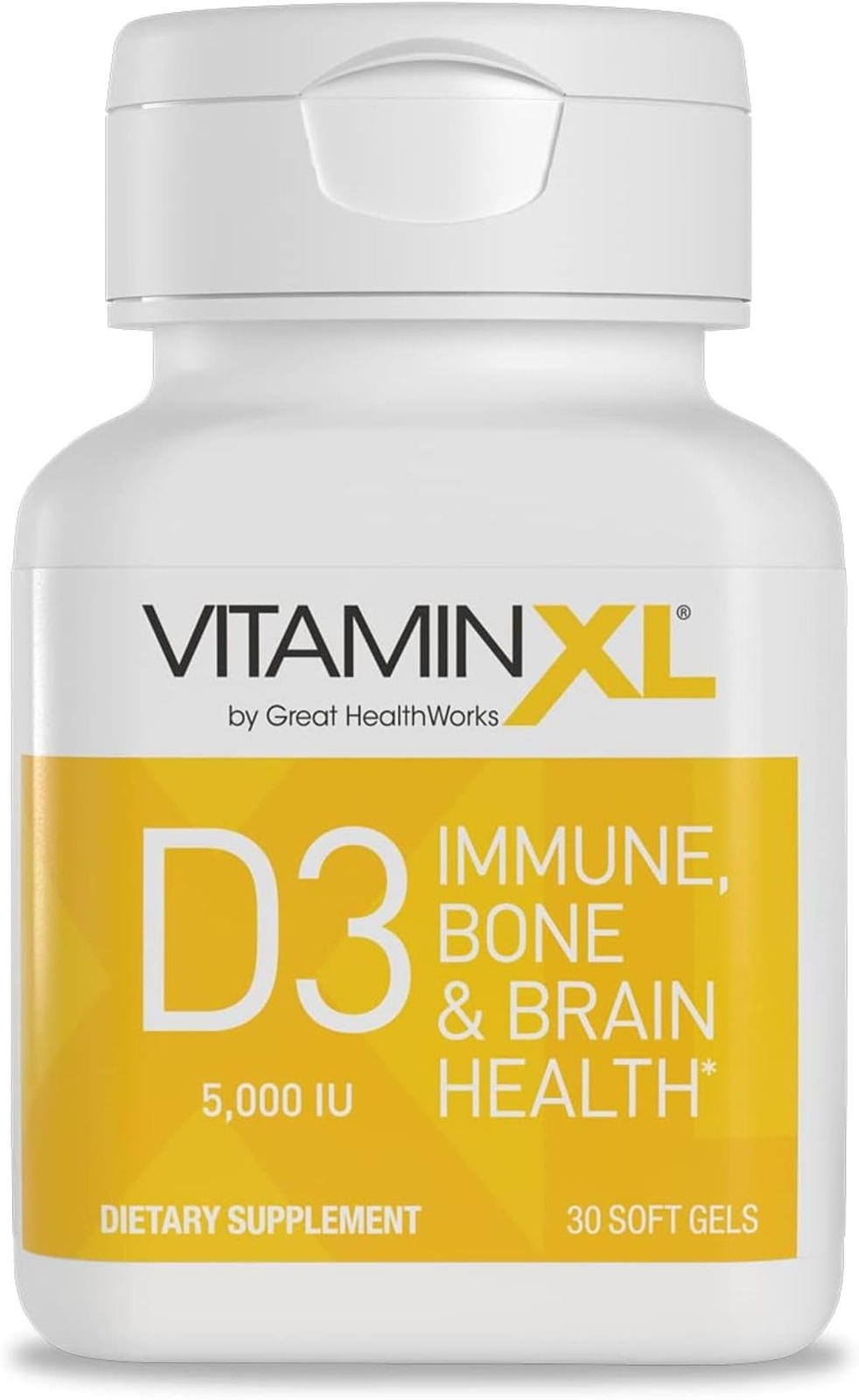 OmegaXL VitaminXL D3 High Potency Daily Vitamin D 5000 IU 125mcg Immune Suppo…