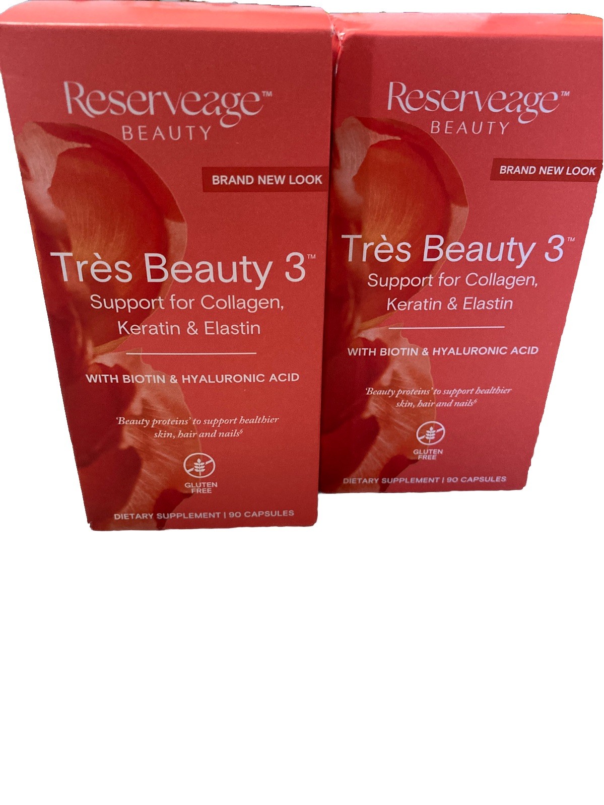 Reserveage Très Beauty 3 With Collagen, Keratin, Elastin & Elastin 2ct 90 Capsul