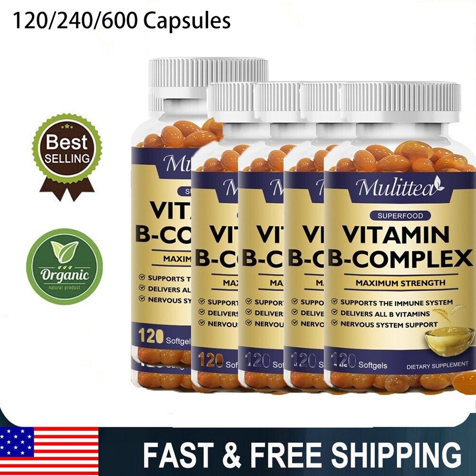 1/2/5X Vitamin B Complex Supplement – Super B Vitamin, Immune Boost, Energy