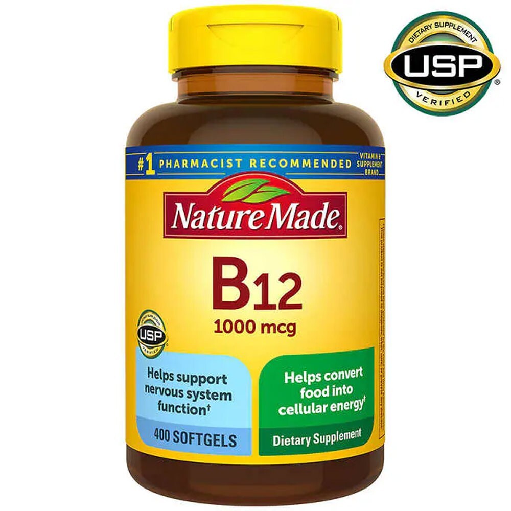 Nature Made Vitamin B12 1000mcg, 400 Softgels Exp: 03/26