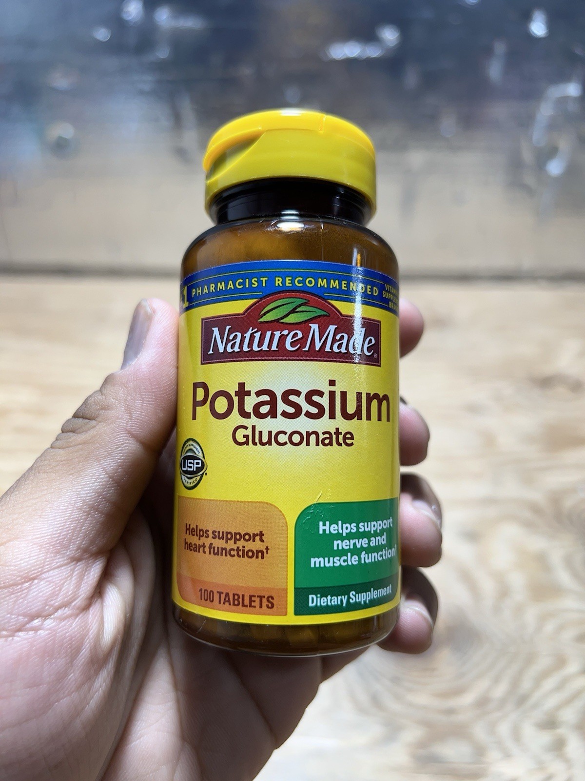 Nature Made Potassium Gluconate 550mg, 100 tablets (Pack of 1) 05/2028