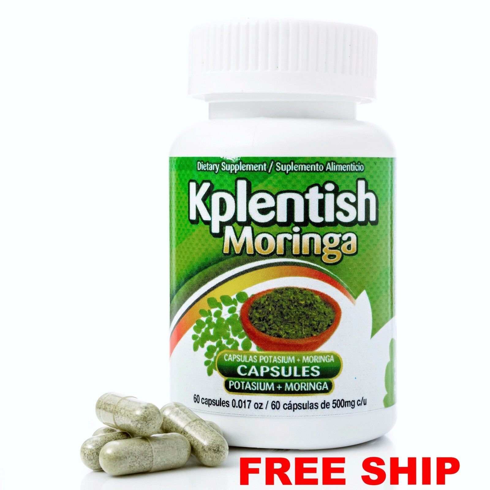 Moringa Potassium Supplement KPLentish 30 Day Supply for Alipotec, Brazil Seed