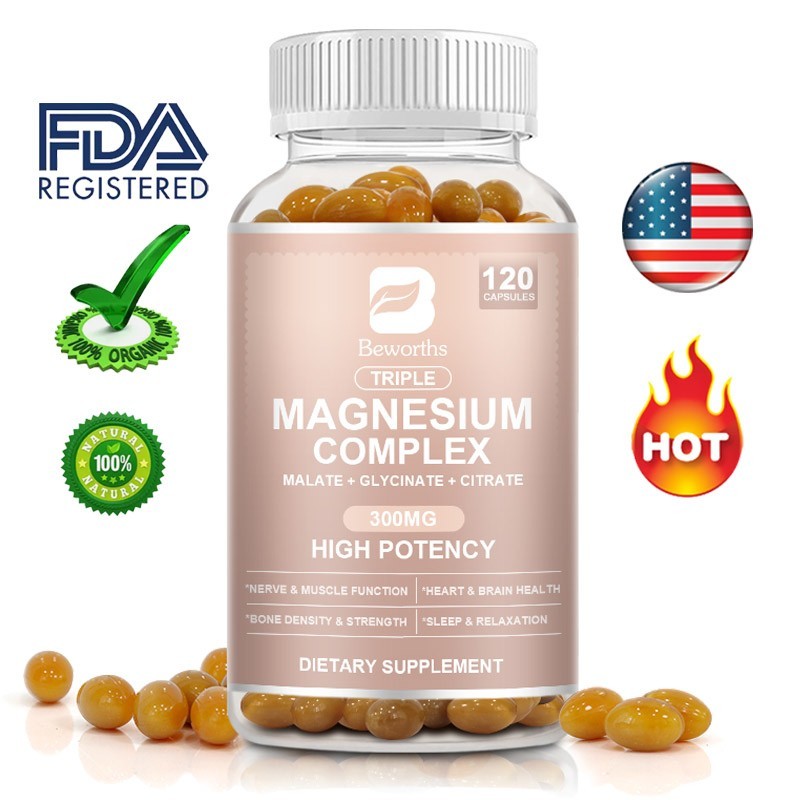 Magnesium Complex Supplement – Taurate, Citrate, Malate, Oxide For Muscle Bone