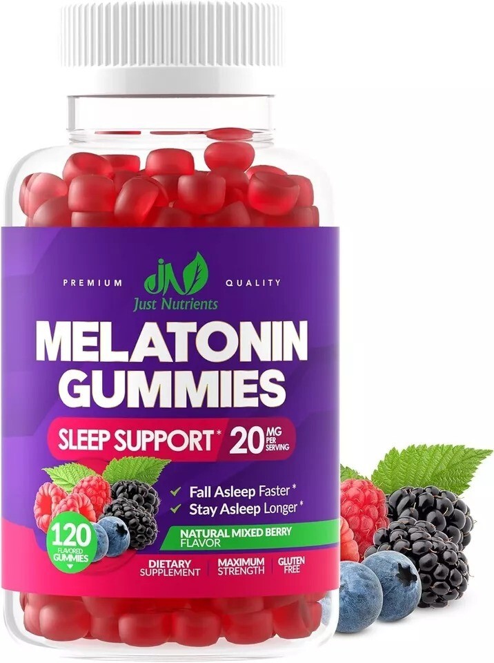 Melatonin 20Mg Gummies for Adults (120 Count) – Maximum Strength Sleep Gummies