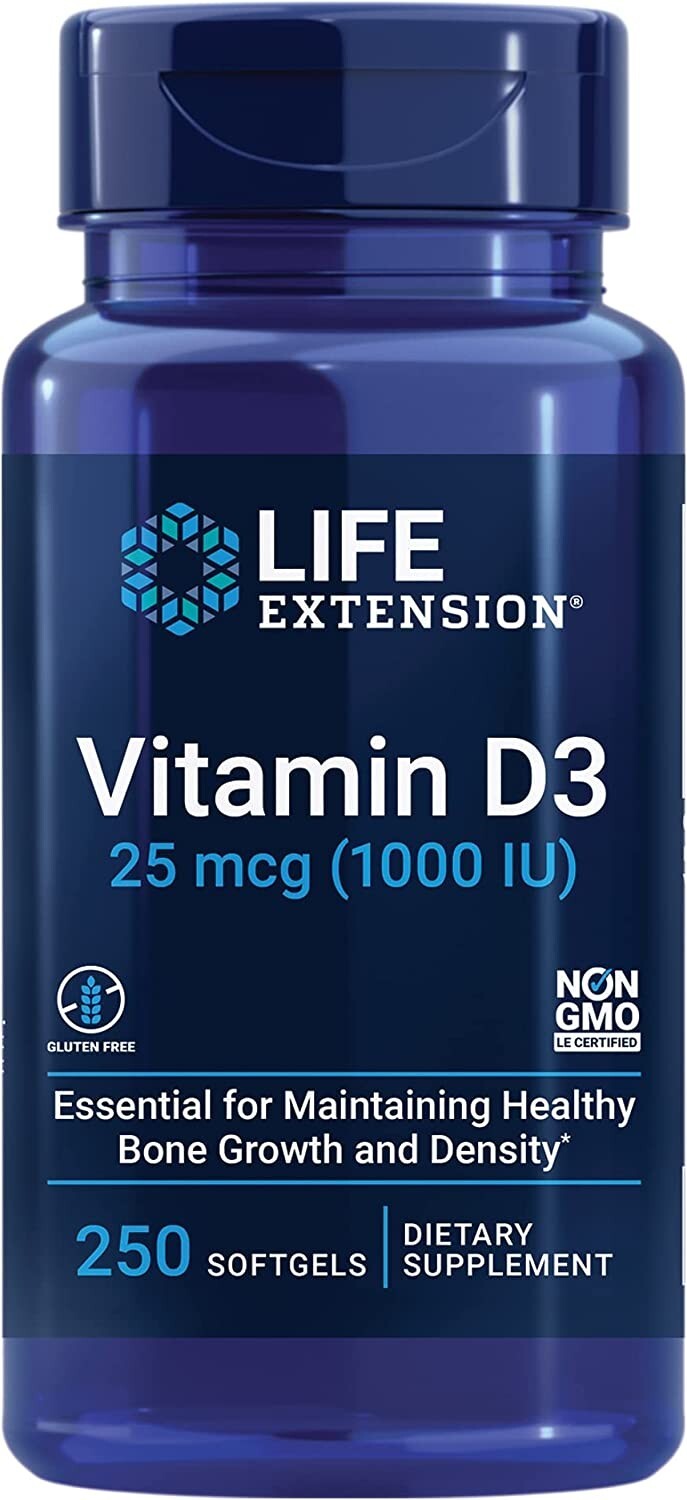 Life Extension,  VITAMIN D3 1000 IU  250 SoftGels