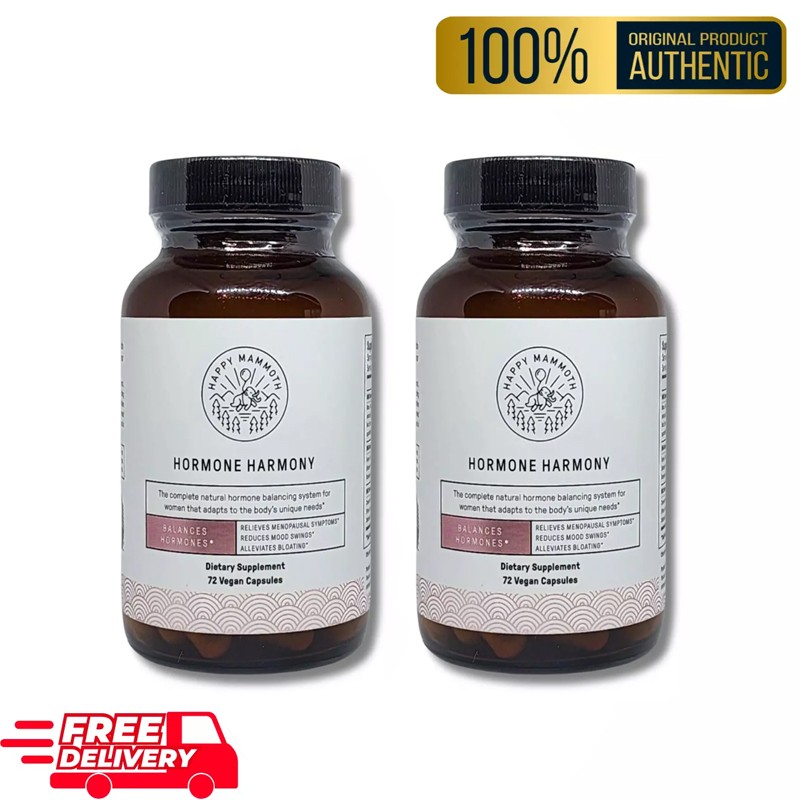 2 Pack Happy Mammoth Natural Hormonal Support for Women 100% Pure
