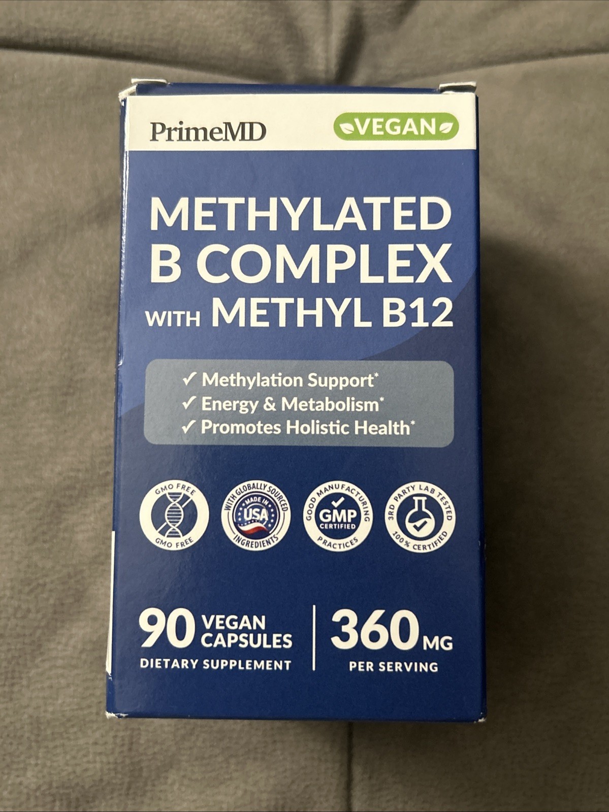 Methylated B Complex with Methylfolate and B12 Methylcobalamin Energy Brain
