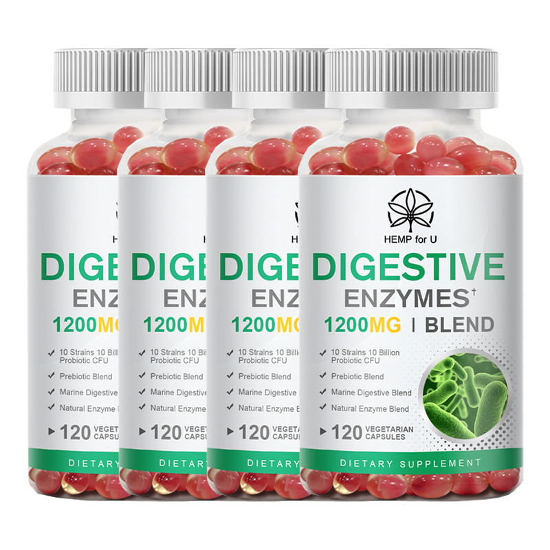 Digestive Enzymes Prebiotic & Probiotics Gas,Constipation & Bloating Relief Caps