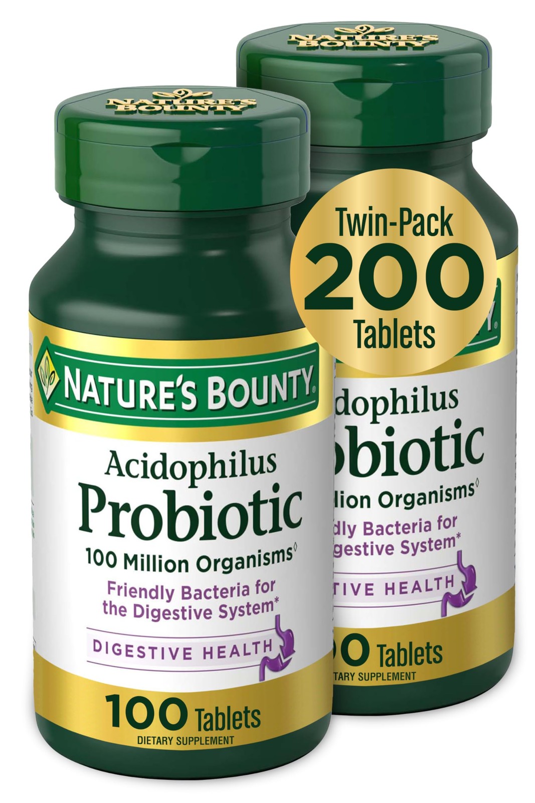 Acidophilus Probiotic, Daily Probiotic Supplement, Digestive Health, 200 Tabl…