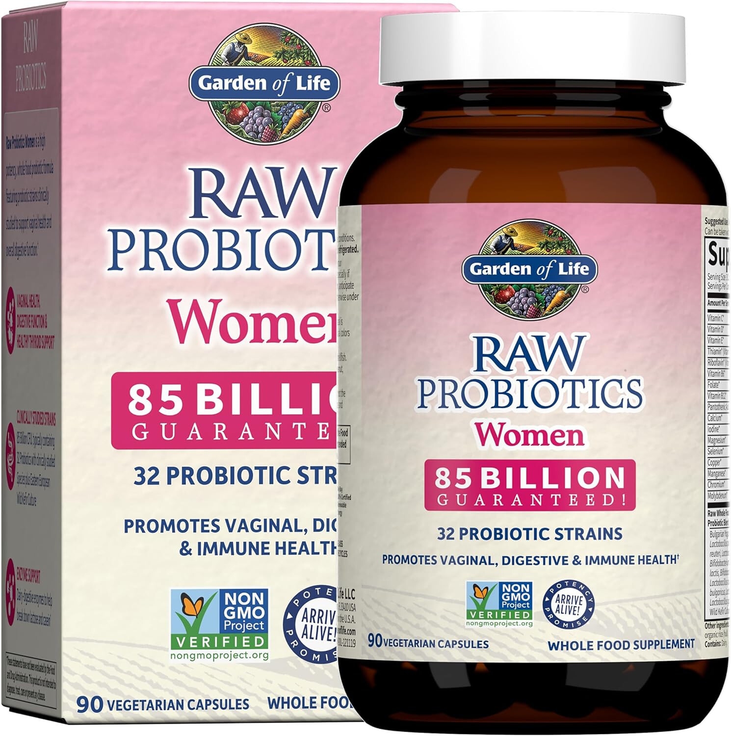 Garden of Life RAW Probiotics Women 85 Billion 90 Caps Exp 05/2026