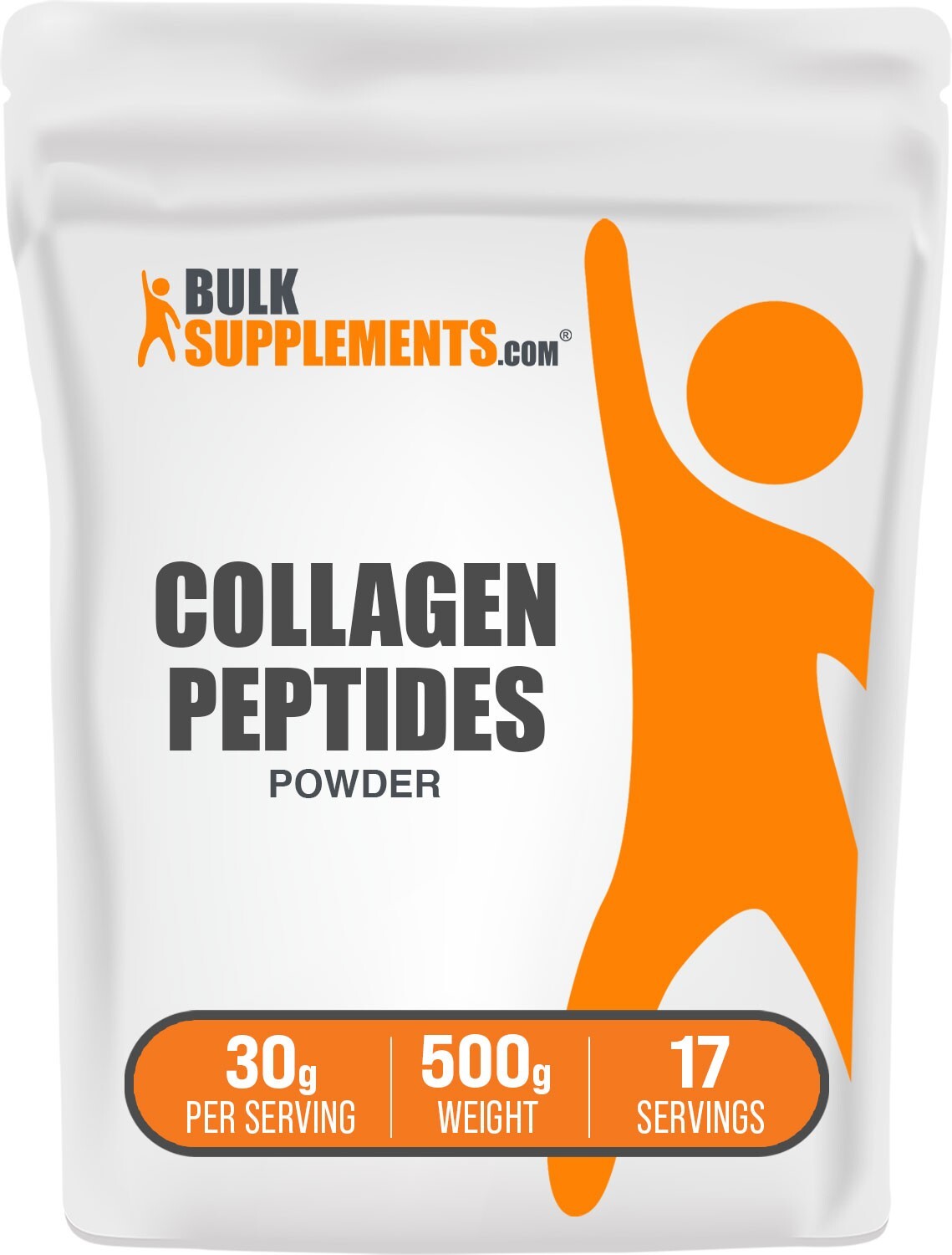 BulkSupplements Collagen Peptides Powder 500g – Bovine Collagen – 11g Servings