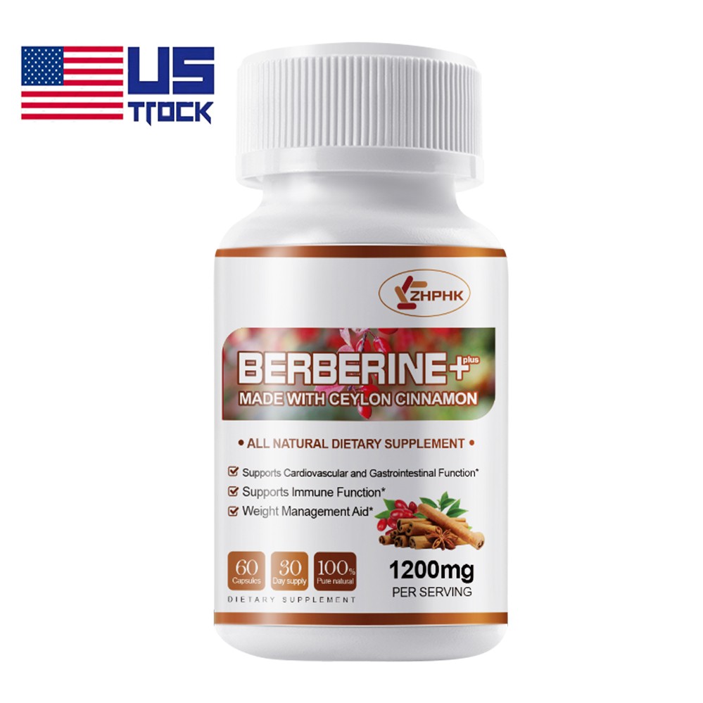 Berberine Plus CEYLON CINNAMON 60 Capsules Extract 1200mg Heart Immune Support