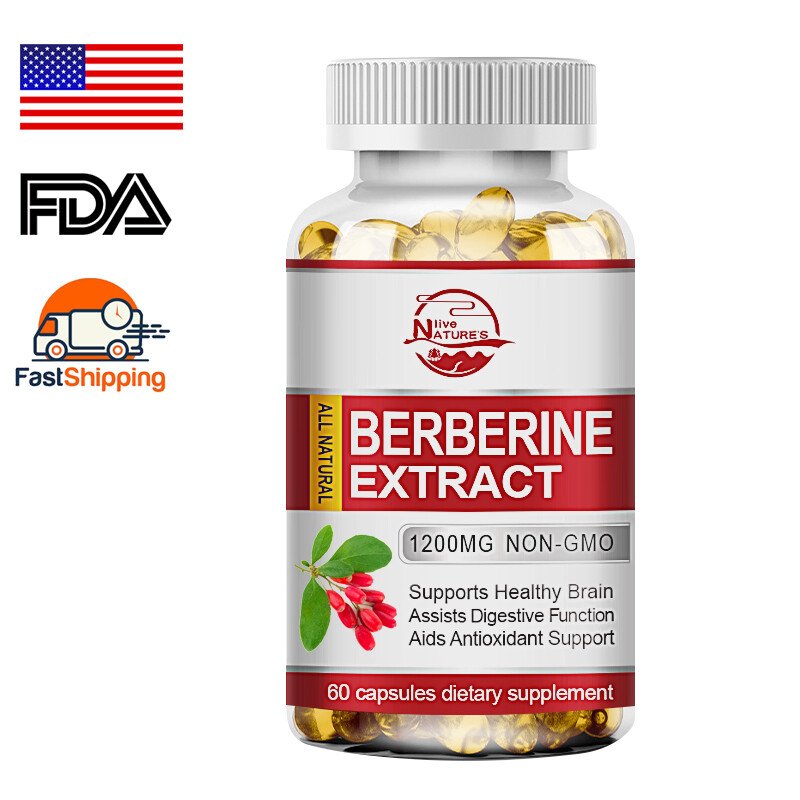 Qty60 Berberine Cinnamon Extract Capsules 1200mg Blood Sugar Support Supplement