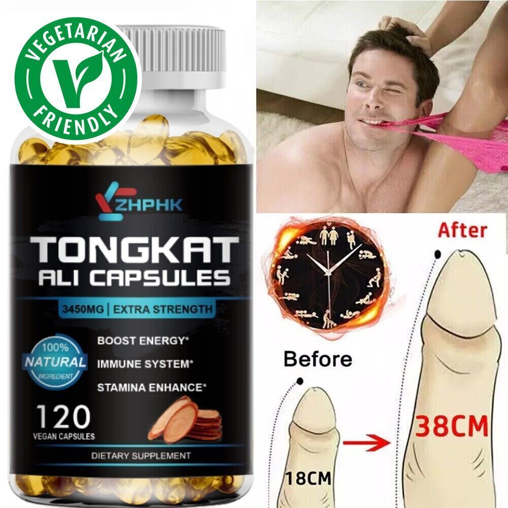 #1 BEST-MALE ENLARGER THICKER LONGER BIGGER 4″ GROWTH ENLARGEMENT 120 PILLS NEW