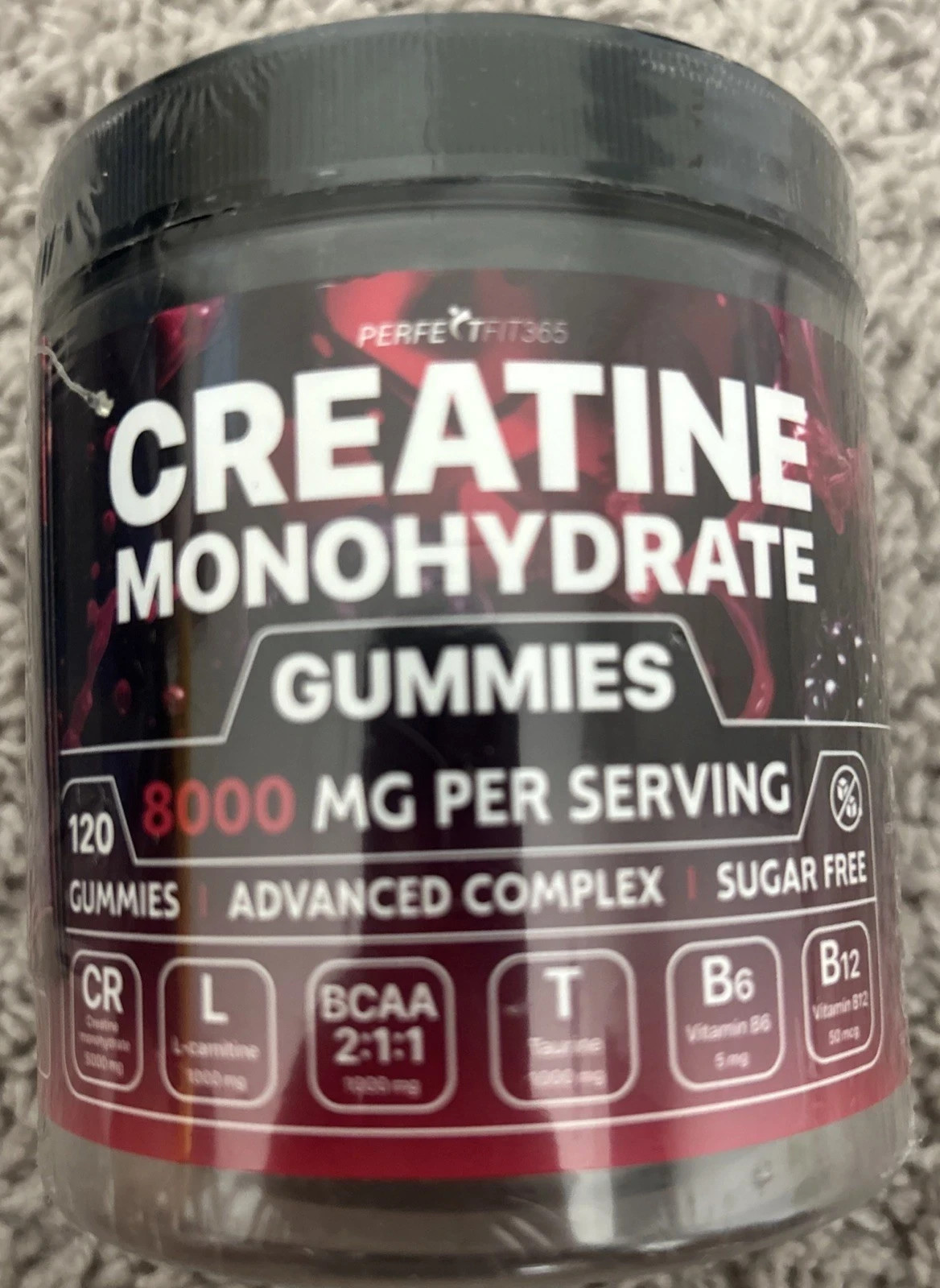 Creatine Monohydrate 120 Gummies Complex 8000mg With L-carnitine BB: 2/27