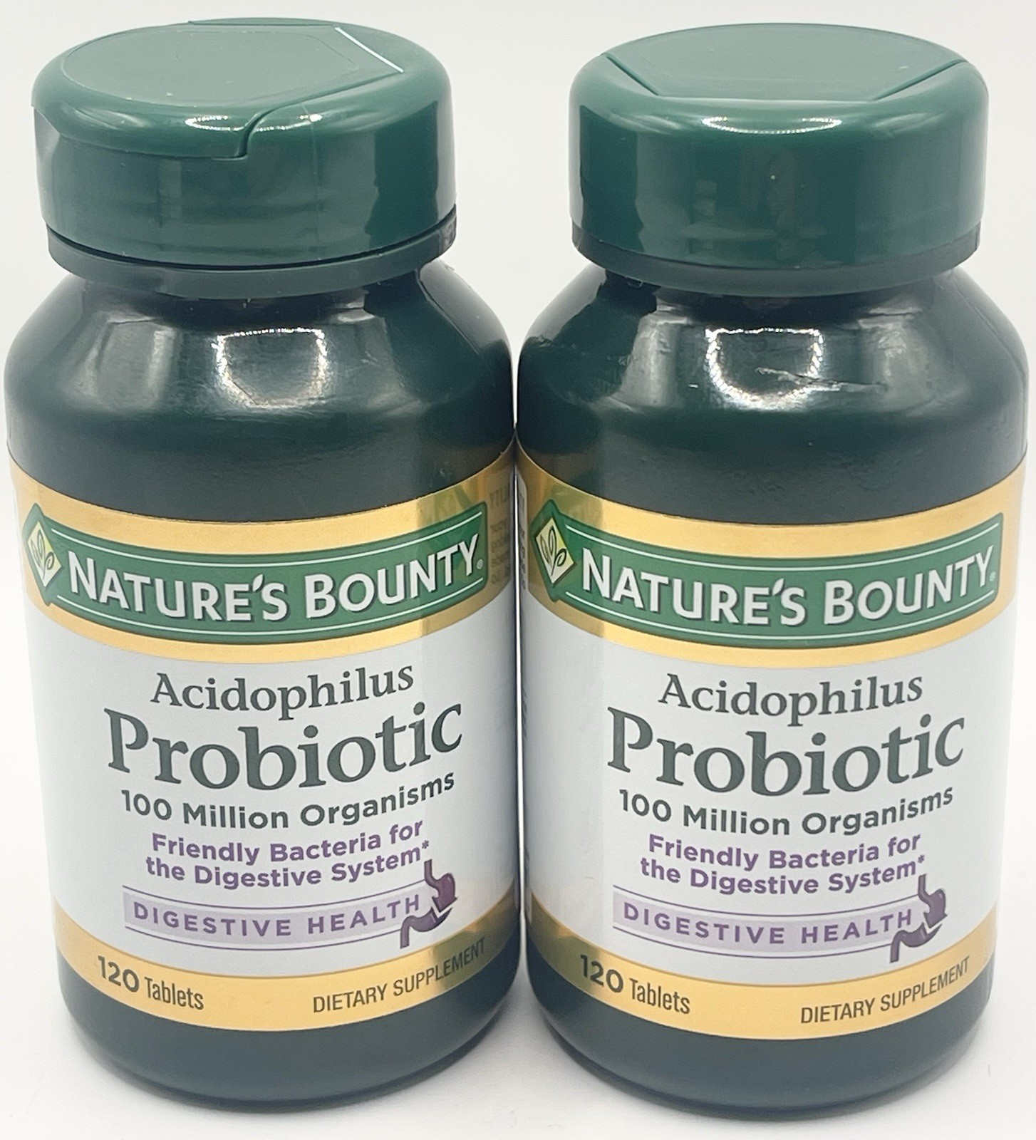 120 Tabl Probiotics 100 Million CFU Potency for Healthy Digestive Immune Health.