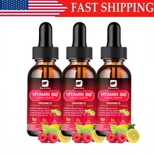 (3Pack)Vitamin B12 Supplement Liquid Drops Extra Strength Suport Immunity Energy