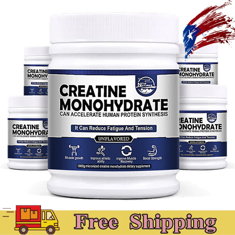 Creatine Monohydrate Powder Pure Creatine Micronized Powder, Unflavored Creatine