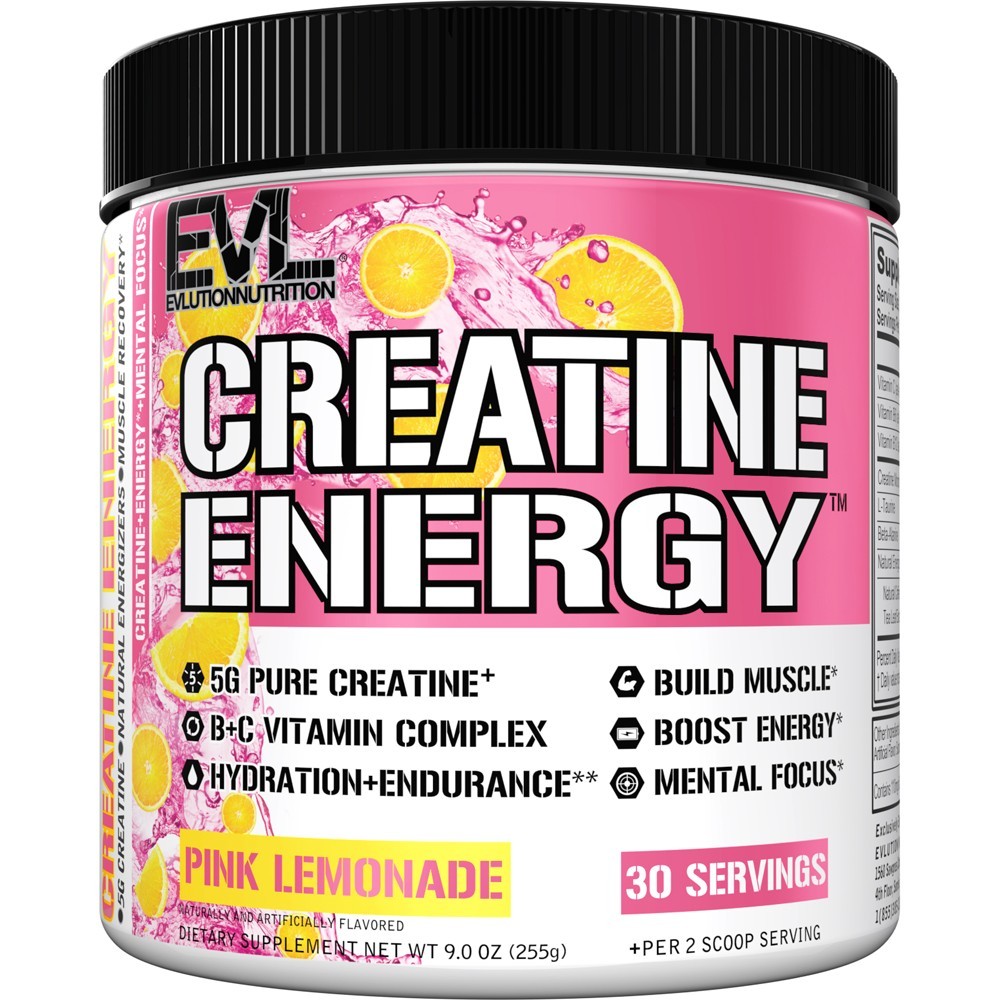 Evlution Nutrition Creatine Energy – 5g Creatine Monohydrate – 30 Servings