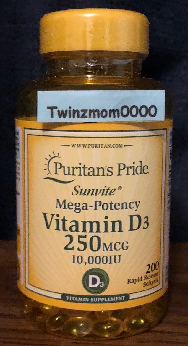 Vitamin D3 10000IU/250mcg 200 Softgels Bones Teeth Immune Support