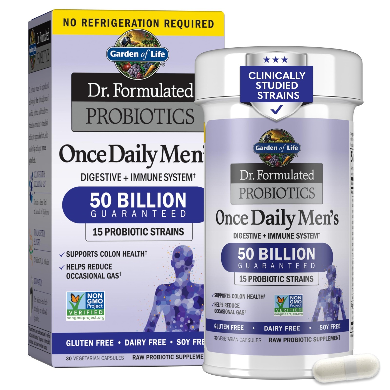 Garden of Life Dr. Formulated Probiotics for Men Once Daily 30 Capsules