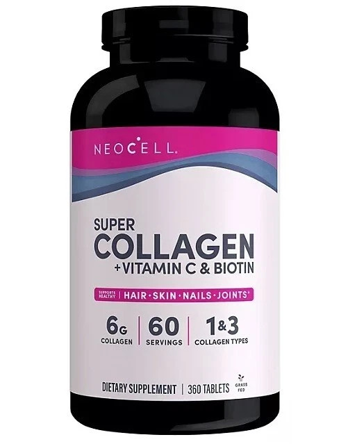🔥 NEOCELL SUPER COLLAGEN +Vitamin C with Biotin for Healthy Skin/Nails, 360 Ct